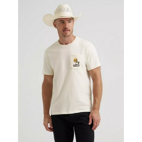 Wrangler® - T-Shirt Silent Rider Back Graphic - Blanc Antique