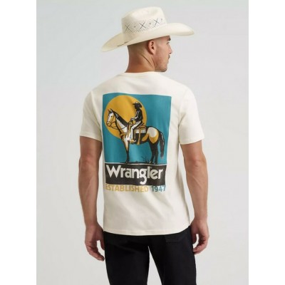 Wrangler® - T-Shirt Silent Rider Back Graphic - Blanc Antique