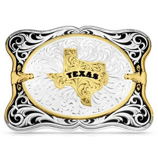 MONTANA SILVERSMITH - Boucle de ceinture The Cattlemen State of Texas