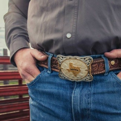 MONTANA SILVERSMITH - Boucle de ceinture The Cattlemen State of Texas