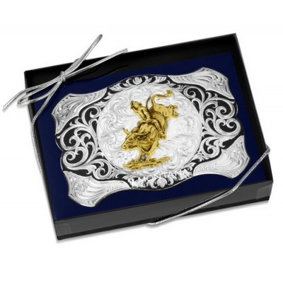 MONTANA SILVERSMITH - Boucle de ceinture Canyon Bull Rider