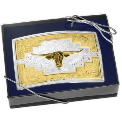 MONTANA SILVERSMITH - Boucle de ceinture SantaFe Sunrise Longhorn