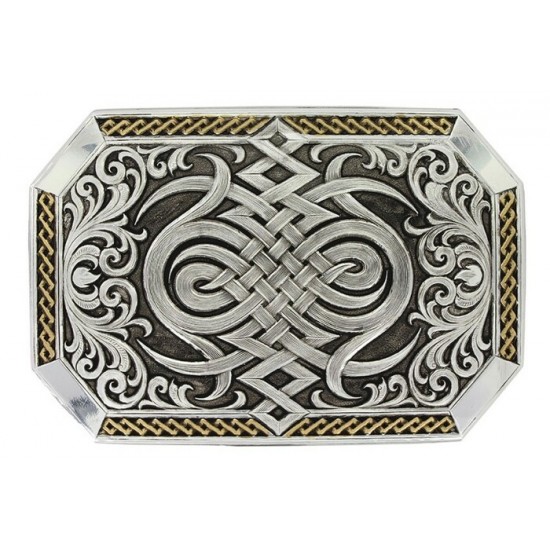 MONTANA SILVERSMITH - Boucle de ceinture Antiqued Two Tone Celtic Knot