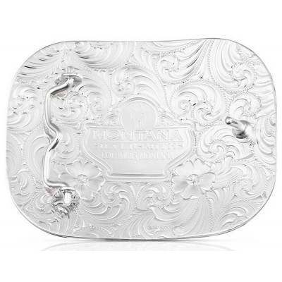 MONTANA SILVERSMITH - Boucle de ceinture Class Act Two Tone Longhorn