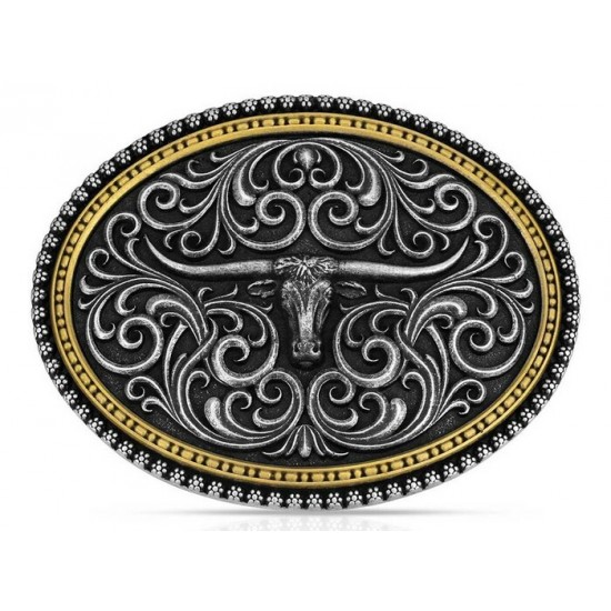 MONTANA SILVERSMITH - Boucle de ceinture Two Tone Stockyard