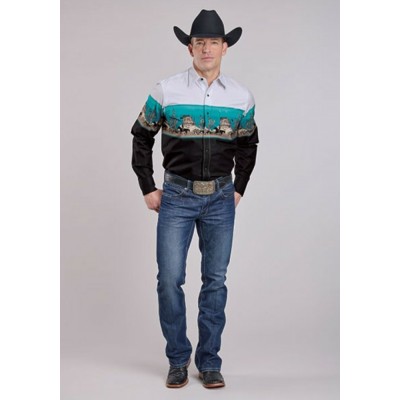 STETSON - Chemise en popeline vintage