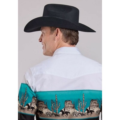 STETSON - Chemise en popeline vintage