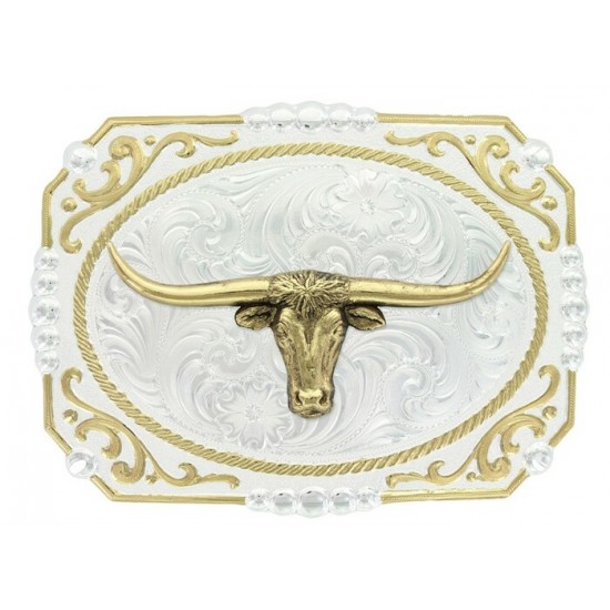 MONTANA SILVERSMITH - Boucle de ceinture Two-tone Cowboy Cameo