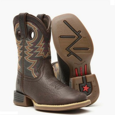DURANGO - Collection Enfants, Lil Rebel Pro DBT0219 - Brun Foncé et Bleu