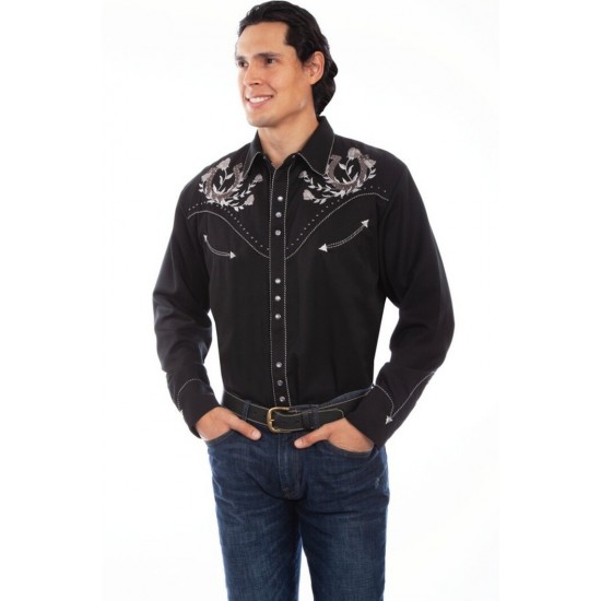 SCULLY - Chemise à motif pour Homme - Noir