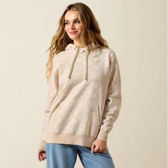 ARIAT - Hoodie Logo 2.0 - Khaki Southwest Print 