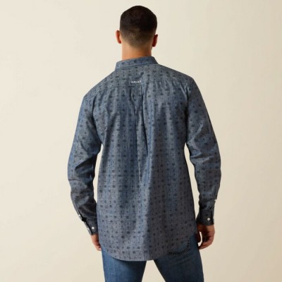 ARIAT - Chemise Team Wael - Bleu Steerhead