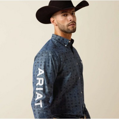 ARIAT - Chemise Team Wael - Bleu Steerhead