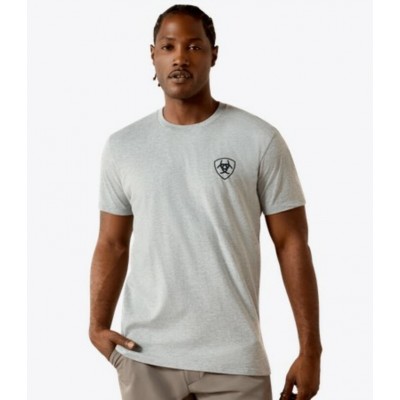 ARIAT - T-shirt avec Badge Bannière - Gris