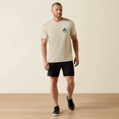 ARIAT - T-Shirt Liberté Divisée Peinte - Naturel
