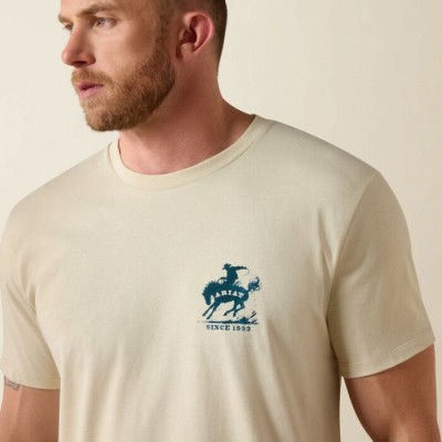 ARIAT - T-Shirt Liberté Divisée Peinte - Naturel