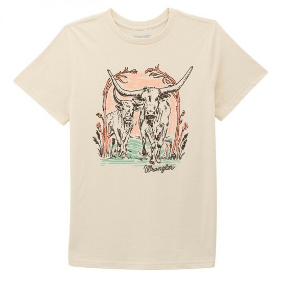 Wrangler® - T-Shirt Longhorn - Bouleau Argenté