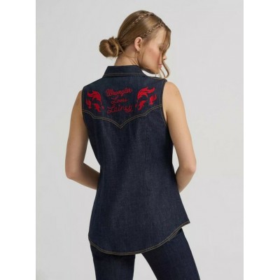 Wrangler® - Chemise de Jeans Brodé Lainey Wilson x Wrangler