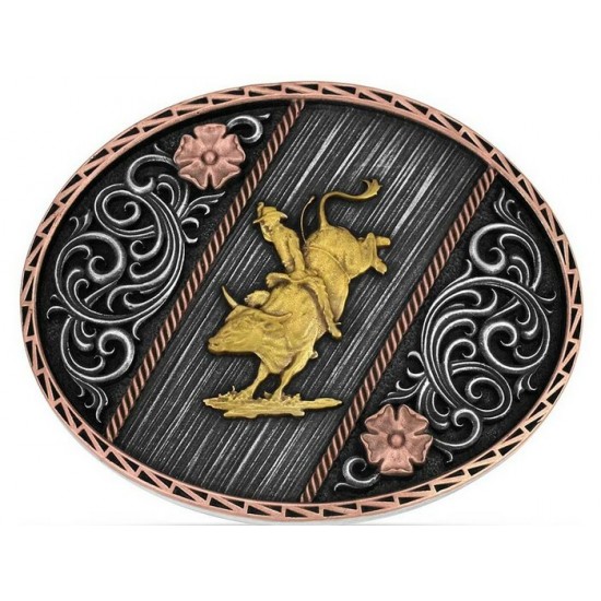 MONTANA SILVERSMITH - Boucle de ceinture Tri Color Rodeo 