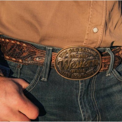 MONTANA SILVERSMITH - Boucle de ceinture Western Way Whiskey Bent