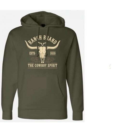 RANCH BRAND - Hoodie Unisexe Skull 8 - Army
