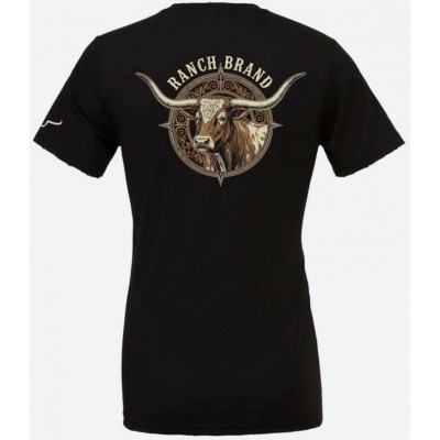 RANCH BRAND - T-shirt Homme Longhorn 7 - Noir