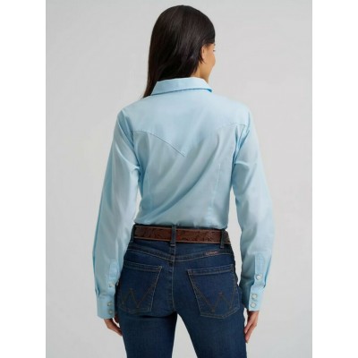 Wrangler® - Chemise Sierra Western Slim à Boutons - Bleu