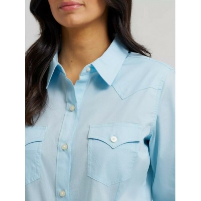 Wrangler® - Chemise Sierra Western Slim à Boutons - Bleu