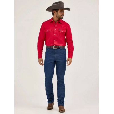 Wrangler® - Chemise de Travail Western à Boutons en Sergé Ferme - Rouge