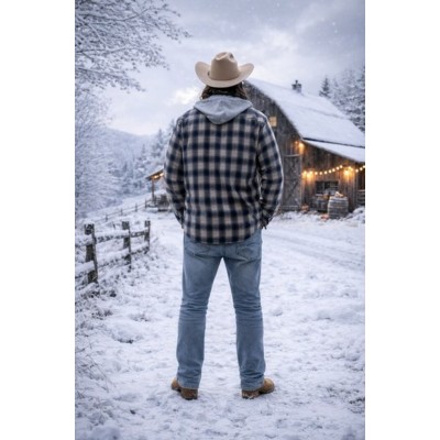 SHACK STORY - Chemise Backcountry Plaid Flannelle - Bleu