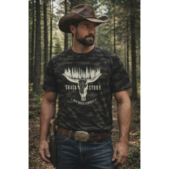 SHACK STORY - T-Shirt Skull Trees - Camo