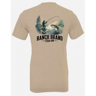 RANCH BRAND - T-Shirt Homme Fish On 5 - Tan