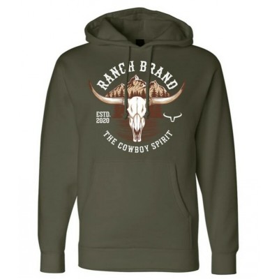 RANCH BRAND - Hoodie Unisexe Skull 6 - Army