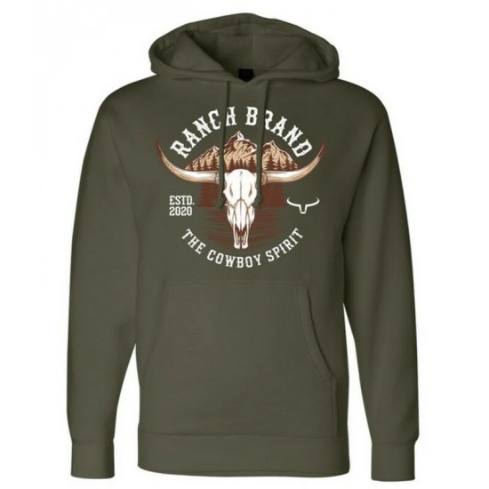 RANCH BRAND - Hoodie Unisexe Skull 6 - Army
