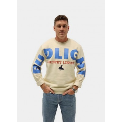 COUNTRY LIBERTY - Crewneck Unisexe Natural Block