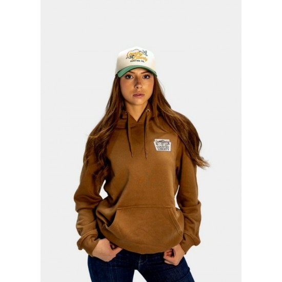 COUNTRY LIBERTY - Hoodie Unisexe Brown Bottom Dweller