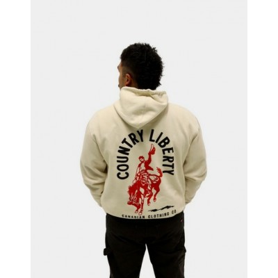COUNTRY LIBERTY - Hoodie Unisexe Natural Horse...