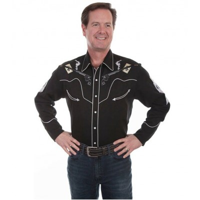 SCULLY - Chemise à motif pour Homme - Noir