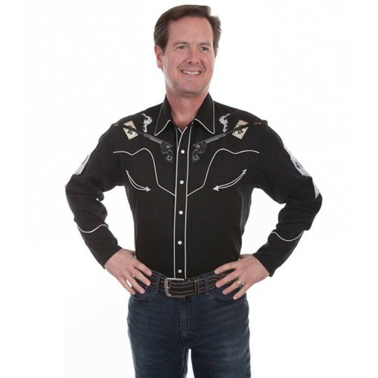 SCULLY - Chemise à motif pour Homme - Noir