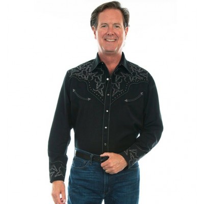 SCULLY - Chemise à motif pour Homme - Noir