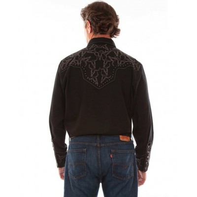 SCULLY - Chemise à motif pour Homme - Noir