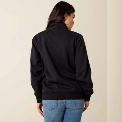 ARIAT - Hoodie Logo 1/2 Zip - Noir