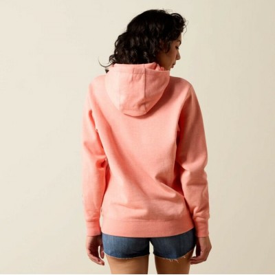 ARIAT - Logo 2.0 Hoodie - Peach Amber Heather