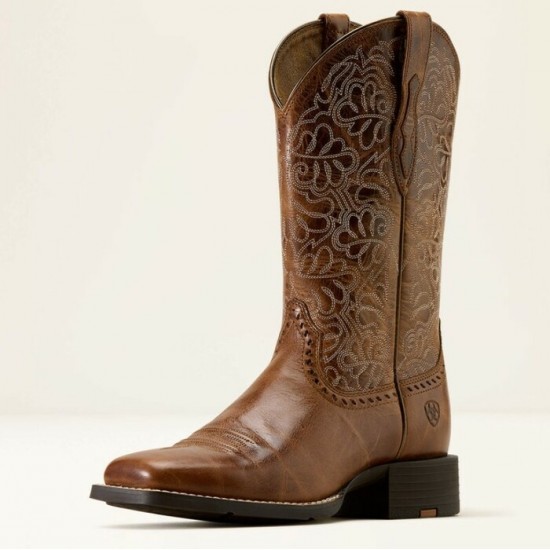 ARIAT - Bottes Round Up Aged Tan