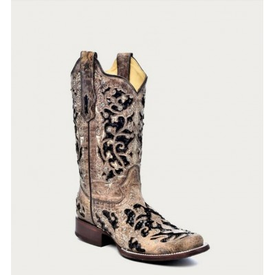 CORRAL - Bottes à Motif Floral Incrusté de...