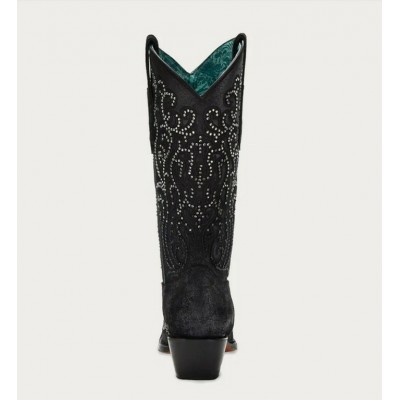 CORRAL - Bottes Hautes Noires avec Cristaux