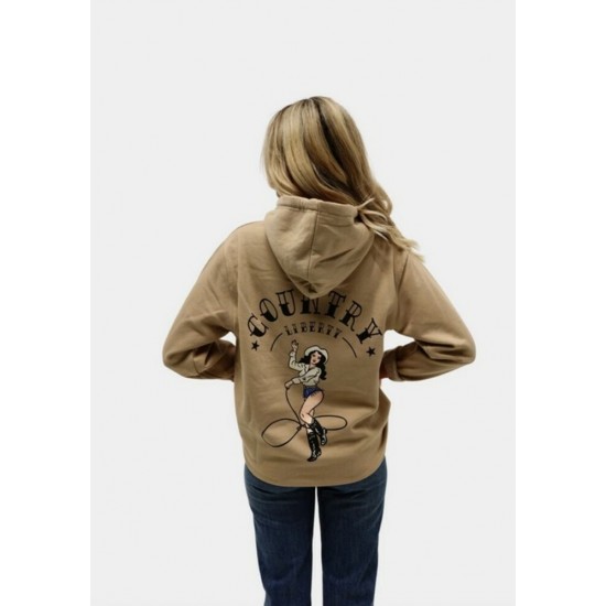 COUNTRY LIBERTY - Hoodie Unisexe Tan Lasso