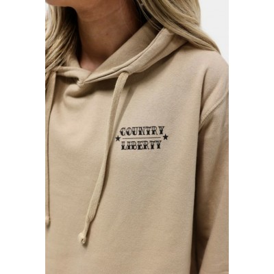 COUNTRY LIBERTY - Hoodie Unisexe Tan Lasso