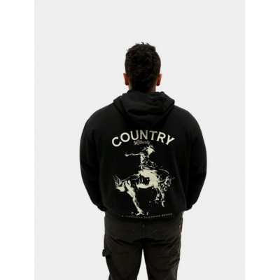 COUNTRY LIBERTY - Hoodie Unisexe Black Saddle