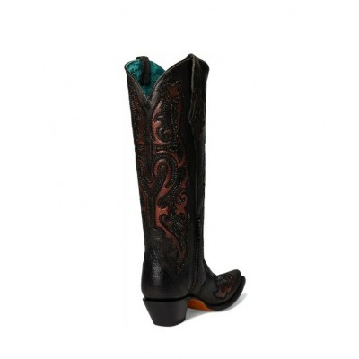 CORRAL - Bottes Noir et Bronze avec Paillettes 